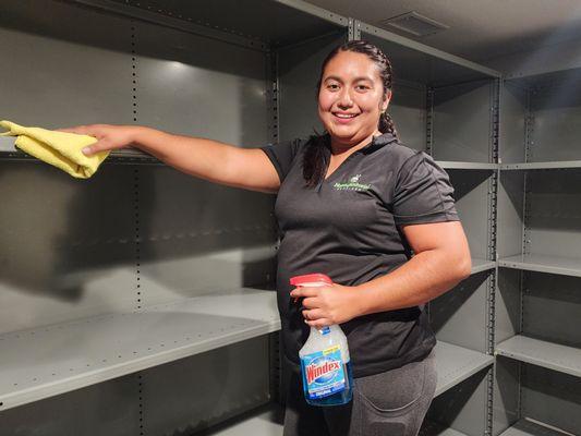 Alondra one of our best employees at one of our Fullerton  projects.