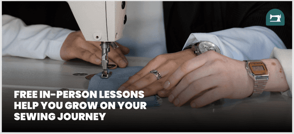 Free in-person lessons with every sewing machine purchase at Cynthia's of Bend