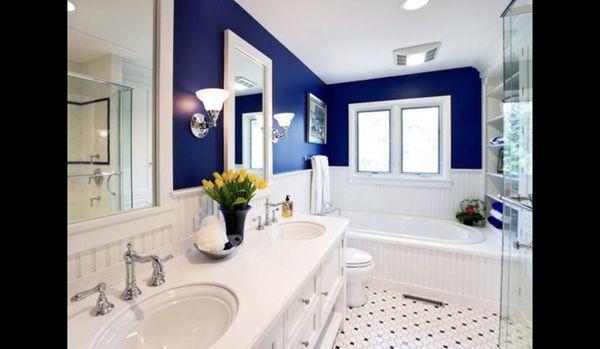 Bright bathroom remodel