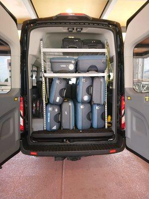 Executive Limo Minibus separate luggage room