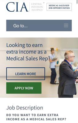 Anyone looking for a career in medical sales?