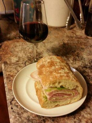 Ciabatta with Carrando Italian cold cuts.