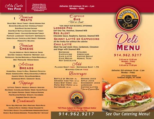 Our New Menu!