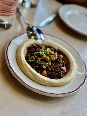 Lamb ragu with hummus. What a fantastic combination!