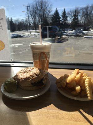 I had their Cheeseburger, Fries, and Chocolate shake.  The staff was nice and service are quick.  I enjoyed dining inside.