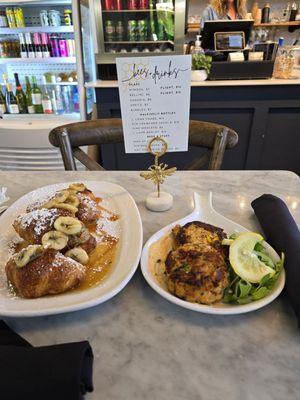 Banana Foster's Croissants, Crab Cakes