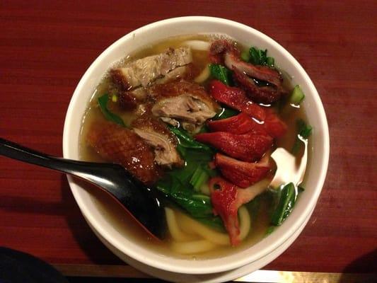 roast duck &roast pork noodle soup