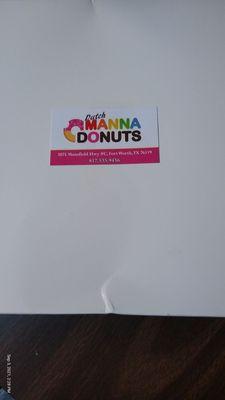 Donut box with Business Card.