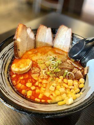 Pork Creamy TomYum Ramen - with extra corn