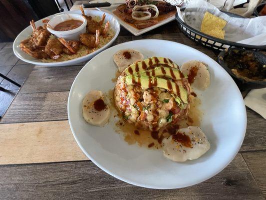 Ceviche & coconut shrimps