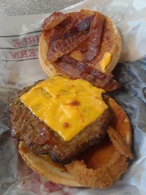 Inside My Western Bacon Cheeseburger.  It tasted good.