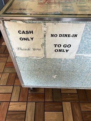 Cash only