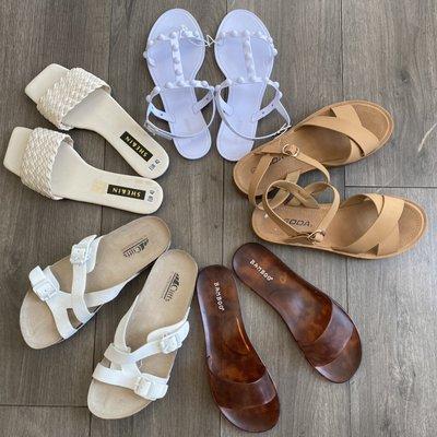 All sandals pictured are under $9 !