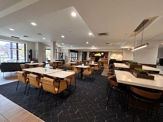 Dining area in the lobby