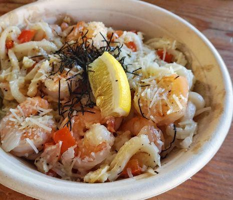 Tuesday Special:  Stir-fried Udon w/ Garlic Butter Shrimp