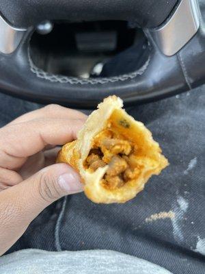 Mold inside a 711 taco from the grill