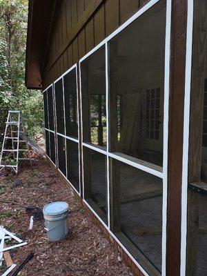 Screen in porch