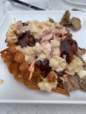 Sweet potato Pork  Waffle Fries