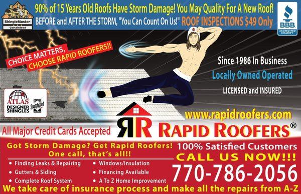 Rapid Roofers protects you from the storm