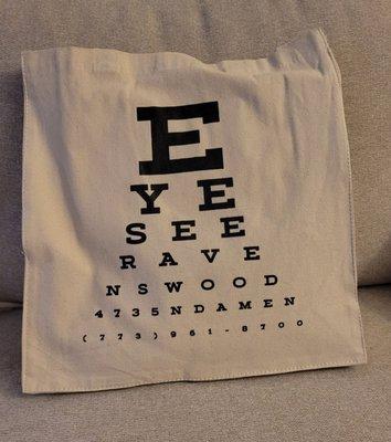 Eye tote to carry home my drops and hot/cold eye compress.