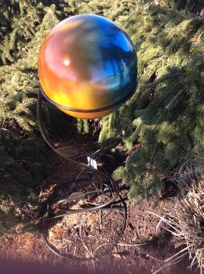 Gazing Globe, Stainless Steel, Unbreakable, Weather Resistant, Floating, Variety of colors.