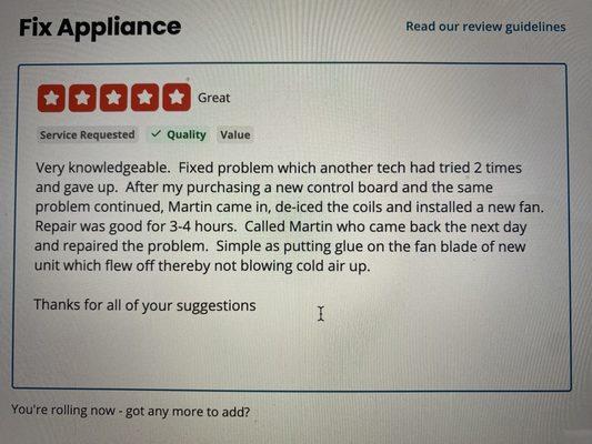 My review I couldn't post on Yelp website.