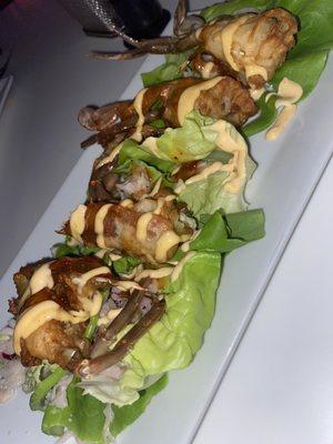 Soft shell crab lettuce wraps