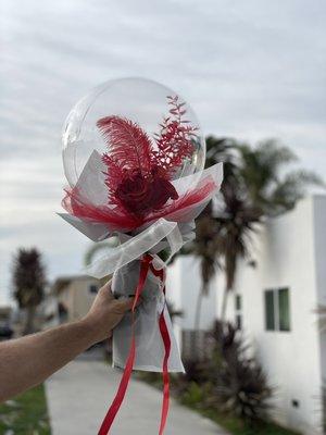 Flowers in a balloon