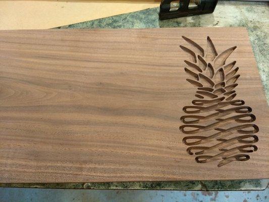 Custom made walnut cutting board.