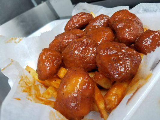 Mild Boneless Wings Served with Fries