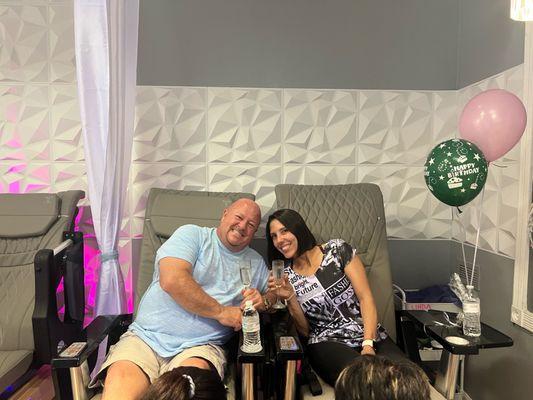 Birthday pedicures at the BEST place...Thank you