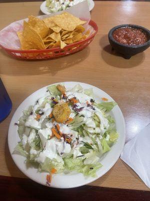 Salad that came with fajitas