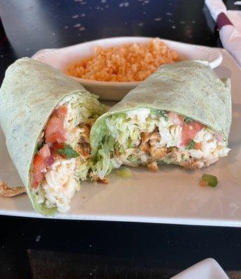 Avocado chicken wrap