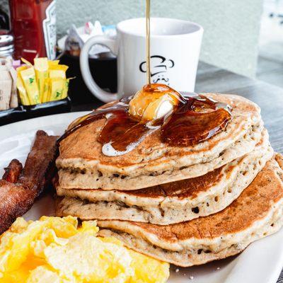 Sweet potato pancakes combo