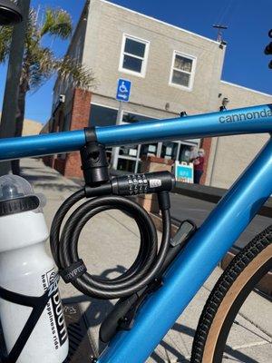 Bike lock installed for me