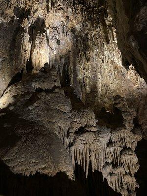 During the guided cave tour.