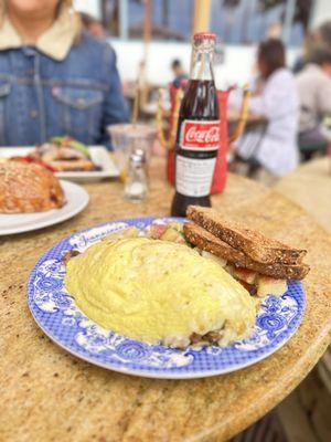 Omelette with a Coca-Cola