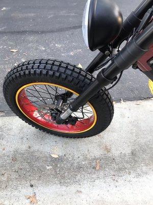 E bike tire upgrade.