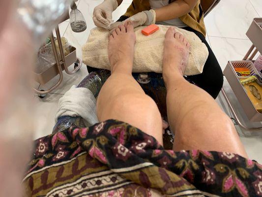 Pre vacation pedicure