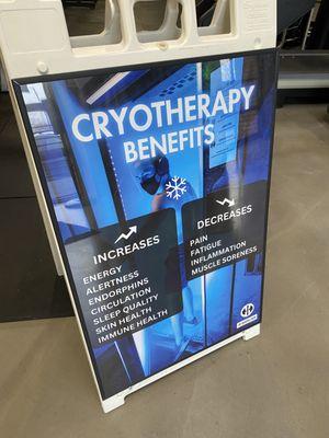 Cryo therapy cabin coming in January 2024!