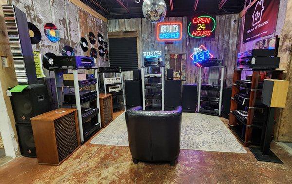 Home audio equipment and vintage radios