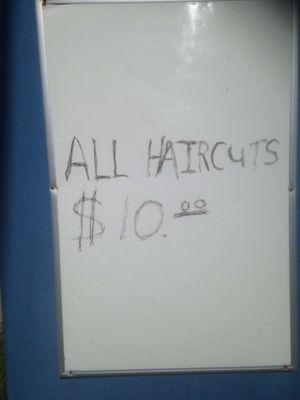 Precision Barber haircuts - still only $10 -- May 2, 2017