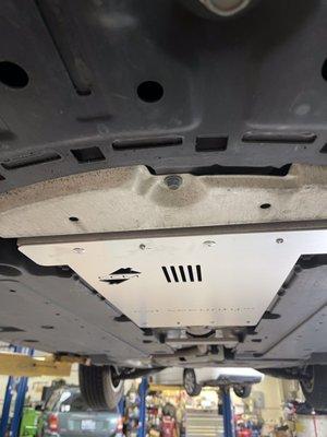 Cat shield installation on prius