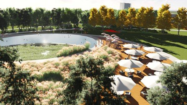 Natural Swimming Pool design for resort area of 129 acre Wellspring Park in Goodyear, AZ