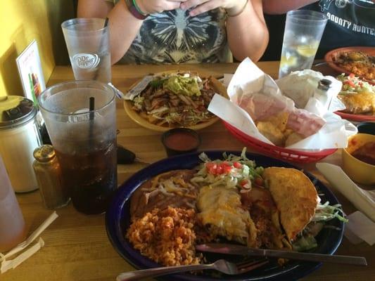 Fajita Nachos and Combination Plate