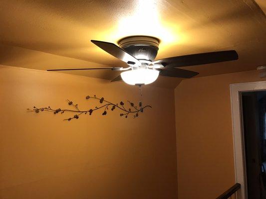 New ceiling fan installation