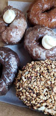 Carrot cake donuts with cream cheese, yes please!