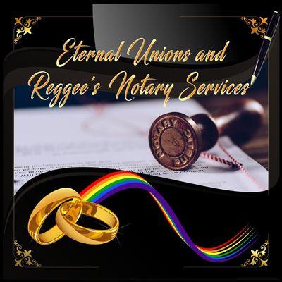 Reggee's Mobile Notary Services!  10 dollars off Boda Senzilla!  Great for pop up weddings