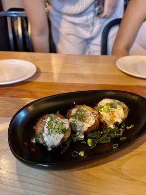 Crab cake/latkes