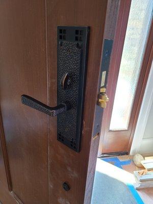 Converted standard door holes to mortise lock set 4/5